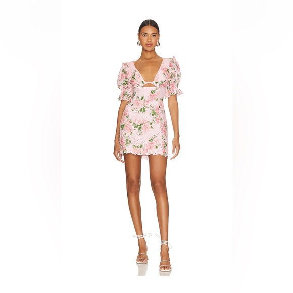 Majorelle Chrishelle Mini Dress in Pink & Green NWOT - Picture 1 of 4